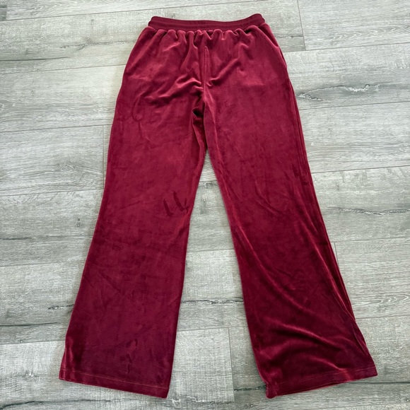 True Religion Women's Rich Red Velour Pants - Picture 3 of 5